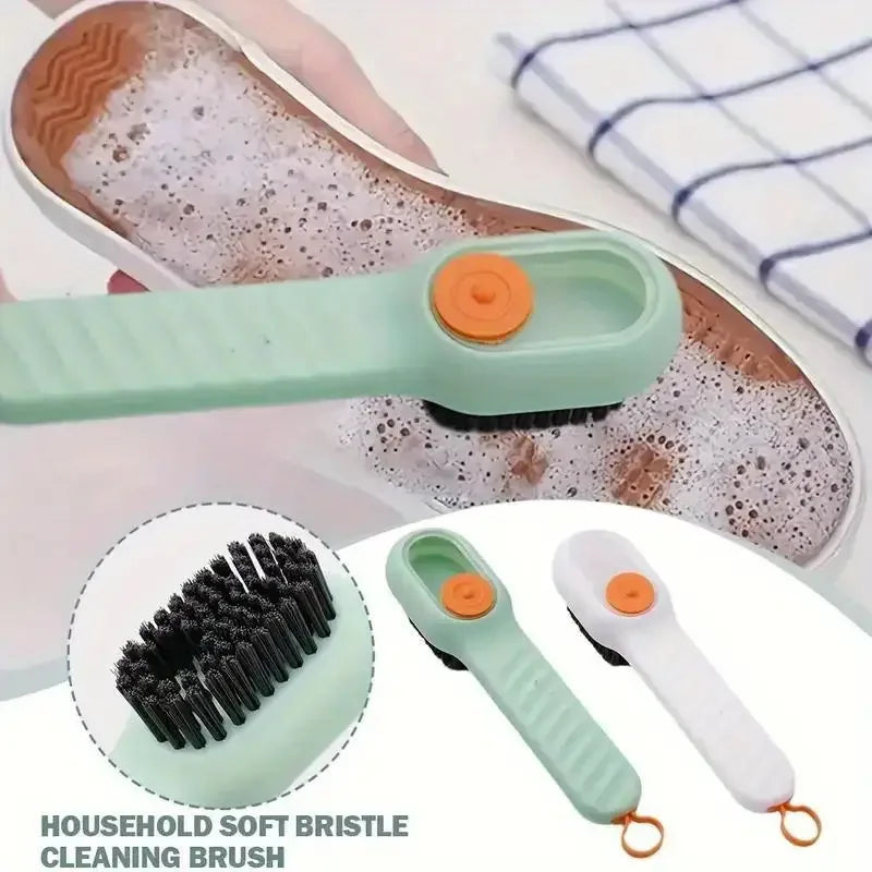 1pc Multi-function automatic spot shoe brush soft hair hand pressure